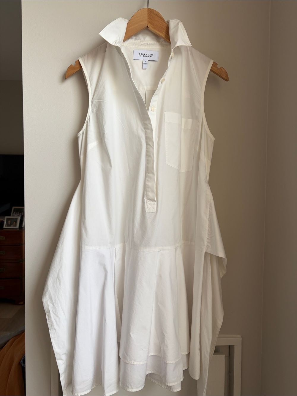 Derek Lam 10 Crosby White Cotton Poplin Dress